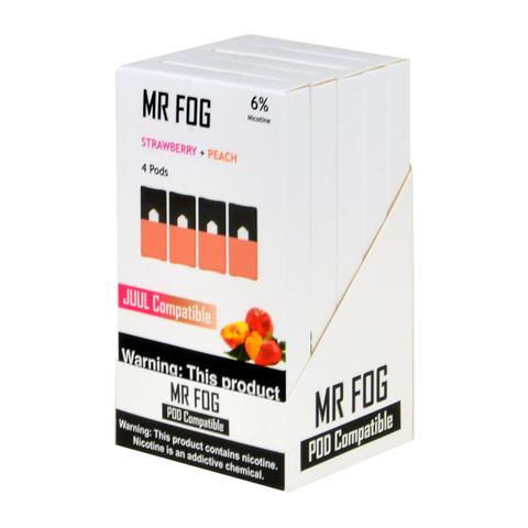 Mr Fog Strawberry + Peach 4 Pods