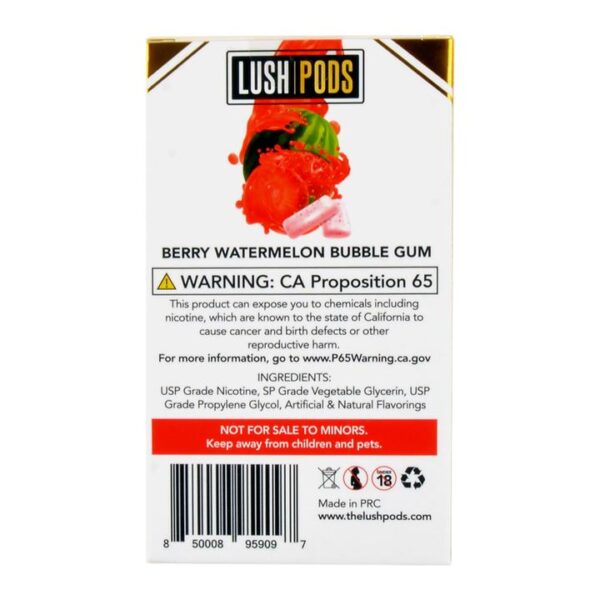 Lush Pods Berry Watermelon Bubble Gum Pack of 4 - Image 2