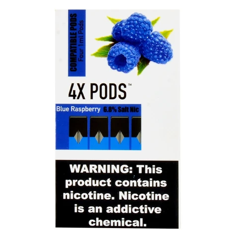 4X Blue Raspberry 4 Pods