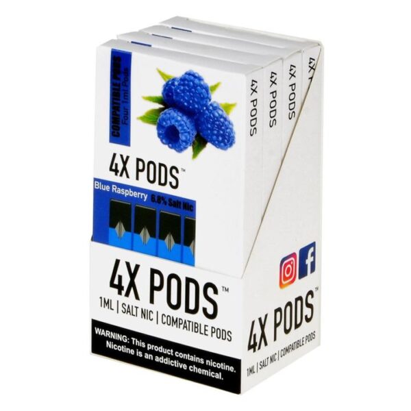 4X Blue Raspberry 4 Pods - Image 3