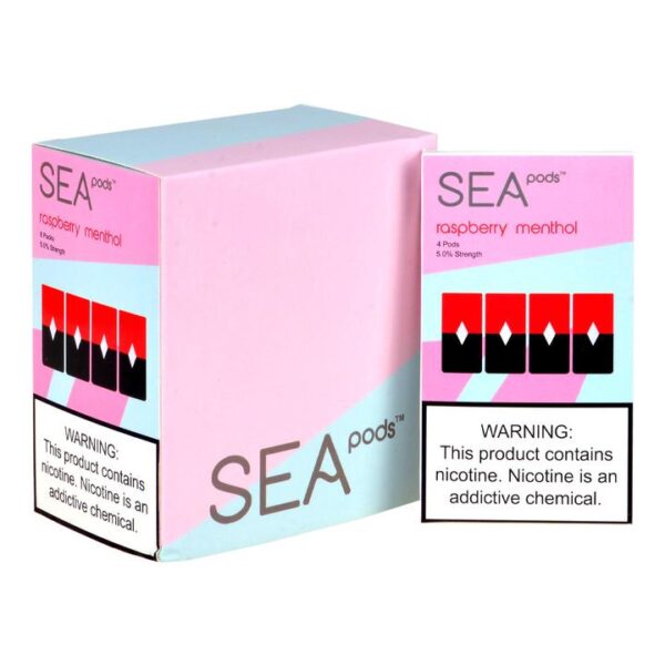 Sea 100 Raspberry Menthol 4 Pods - Image 3