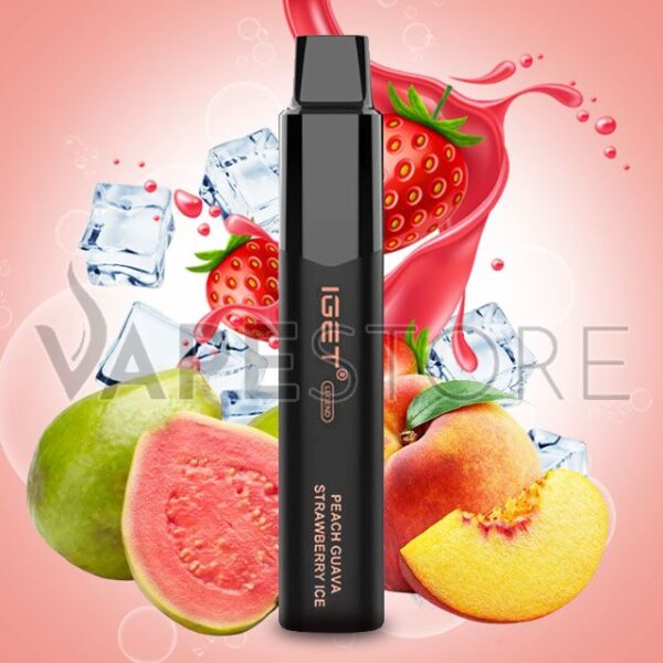 IGET LEGEND 4000 PUFFS PEACH GUAVA STRAWBERRY ICE DISPOSABLE VAPE