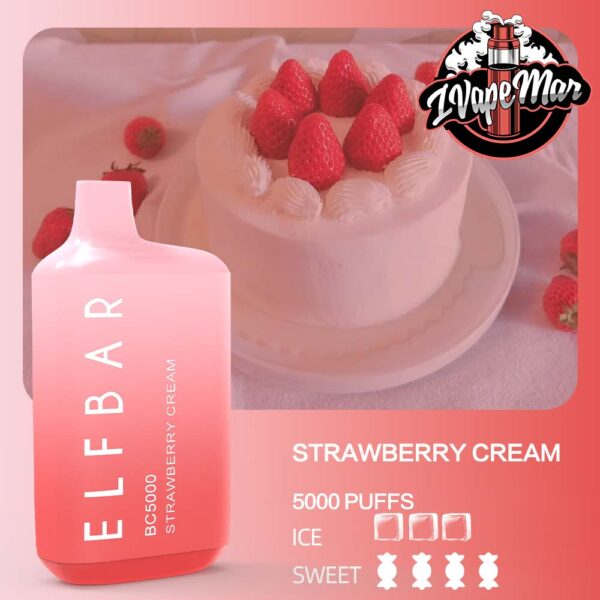 ELF BAR BC5000 & STRAWBERRY CREAM