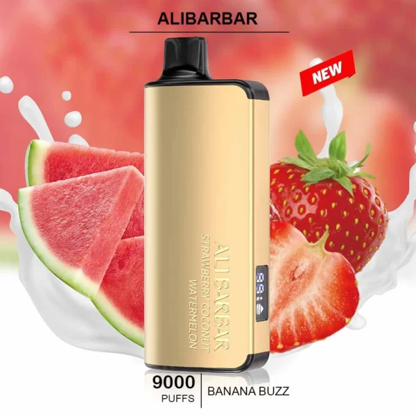 ALIBARBAR INGOT – STRAWBERRY COCONUT WATERMELON – 9000 PUFFS