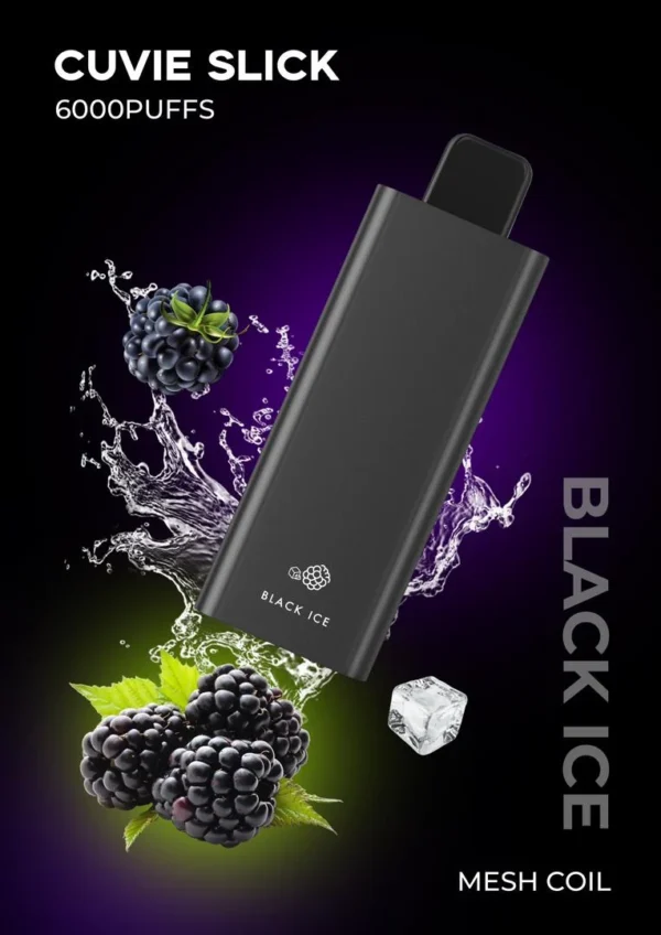 HQD CUVIE SLICK BLACK ICE 6000 PUFFS